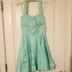 Mint pinup halter dress